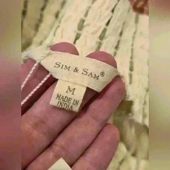 Sim & Sam Cotton Linen Stripe Shorts Size Medium - Picture 5 of 11